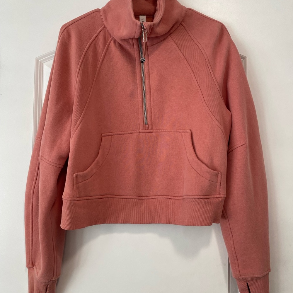 Lululemon Scuba Half Zip XS/S Pink Savannah